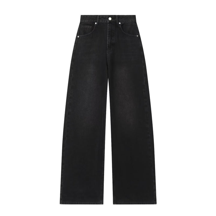 Damen Weite Highwaist-Culottehose mit Five-Pocket-Design und fließender Leinenoptik Echo Archiv