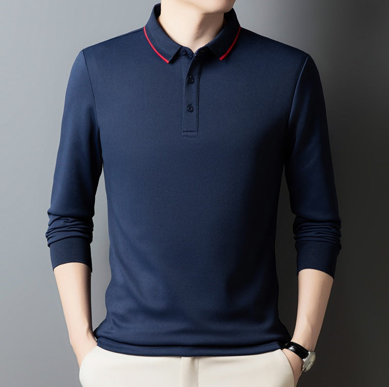 Damen Poloshirt mit langem Arm und Knopfdetails Echo Archiv