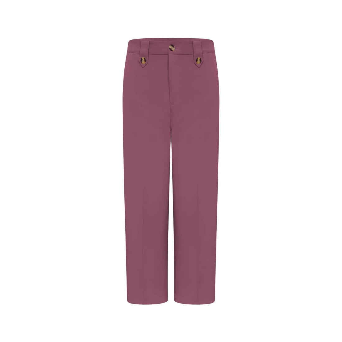 Damen Hochtaillierte Palazzo‑Hose mit Bundriegel, Bügelfalte und weitem Bein – Avélisse