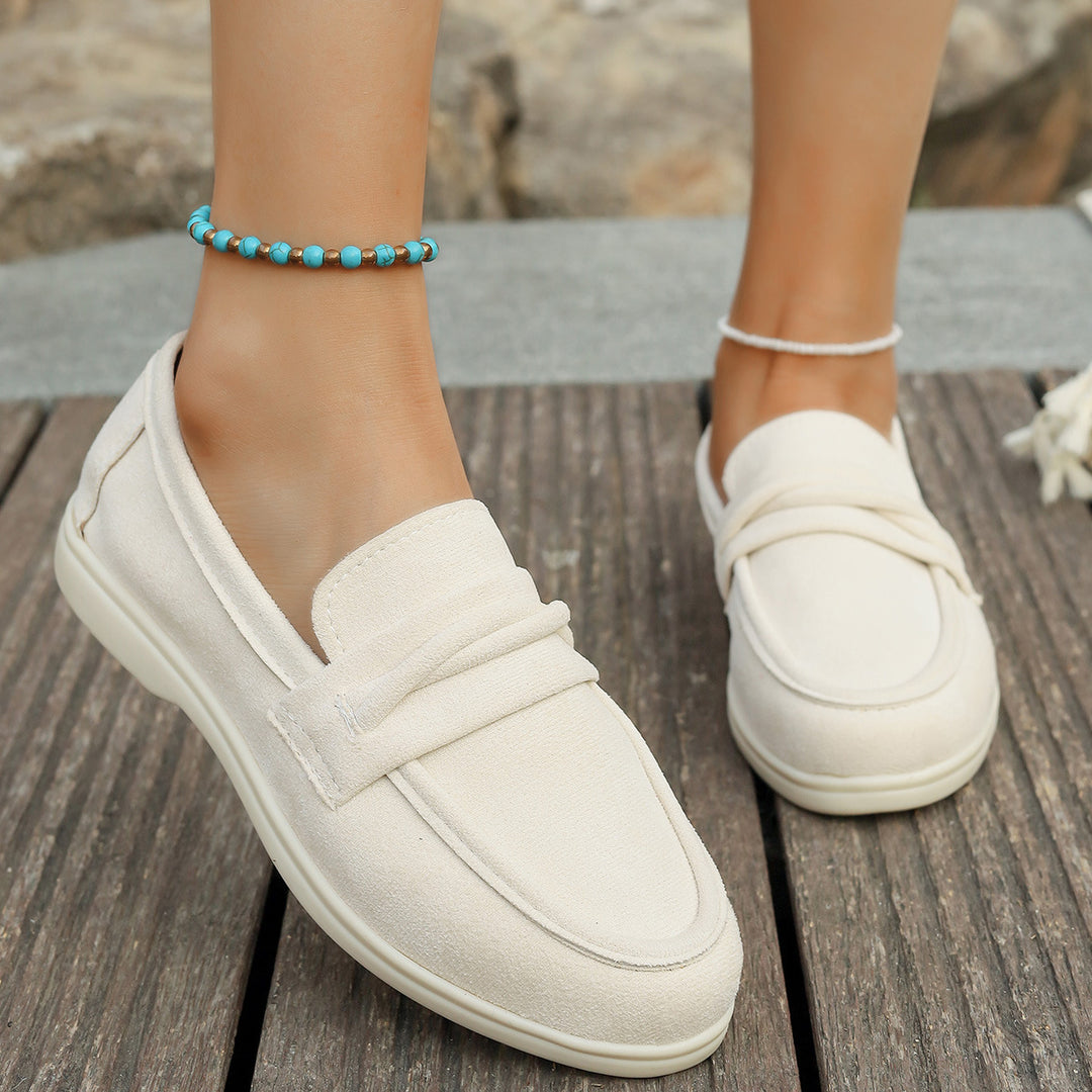 Damen nan elegante Wildlederoptik-Loafer mit gepolstertem Komfortfußbett Echo Archiv