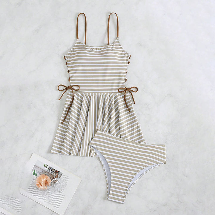 Damen rückenfreies Tankini-Set mit modischem Rüschendesign Echo Archiv