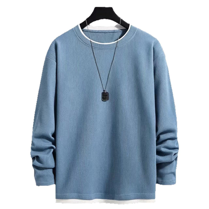 Herren Langarmshirt mit strukturiertem Design Echoarchiv