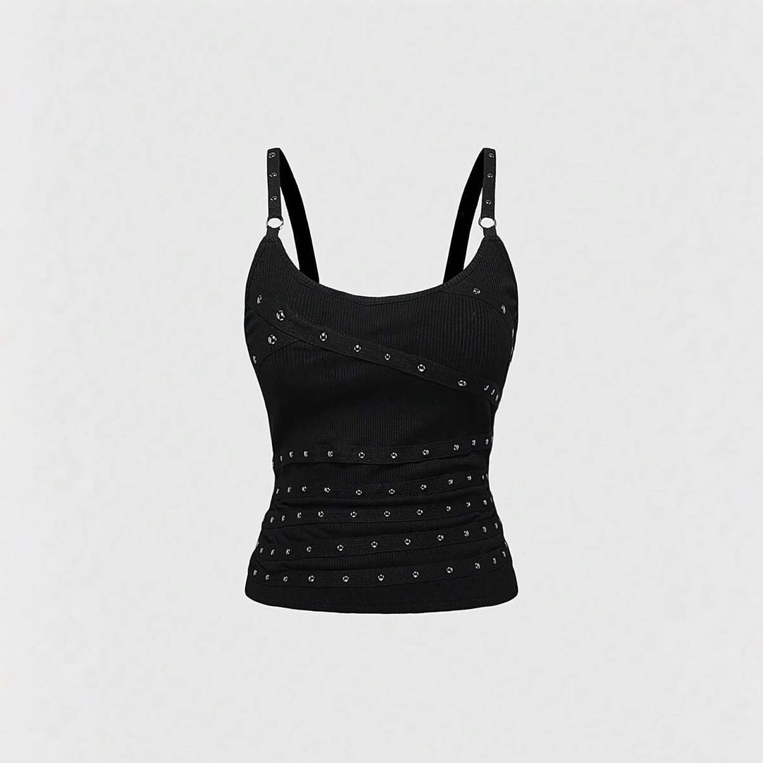 Damen Raffiniertes Top mit Elastananteil und funkelnden Details Echo Archiv