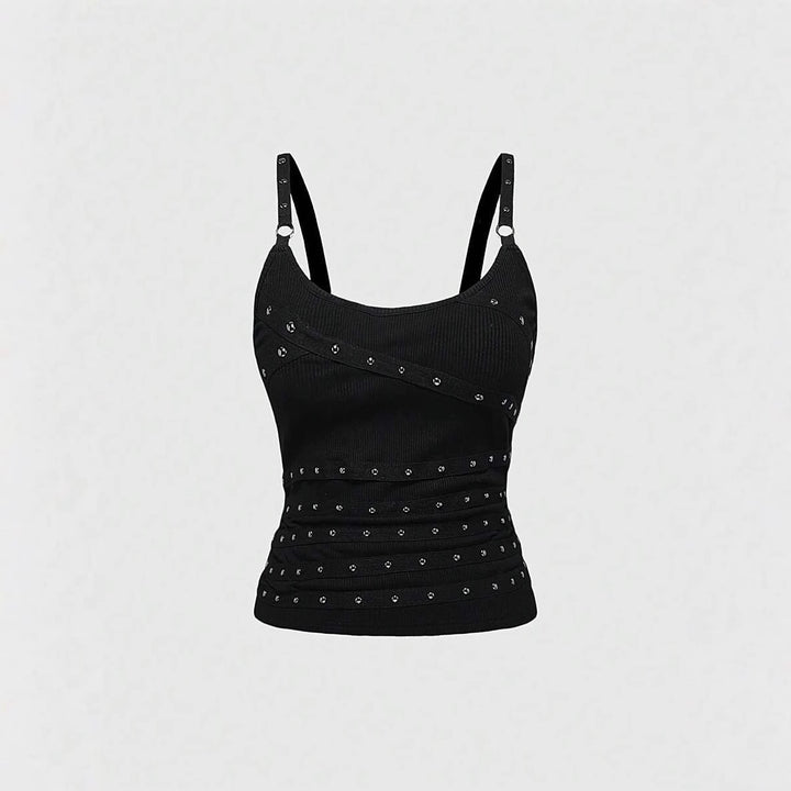 Damen Raffiniertes Top mit Elastananteil und funkelnden Details Echo Archiv