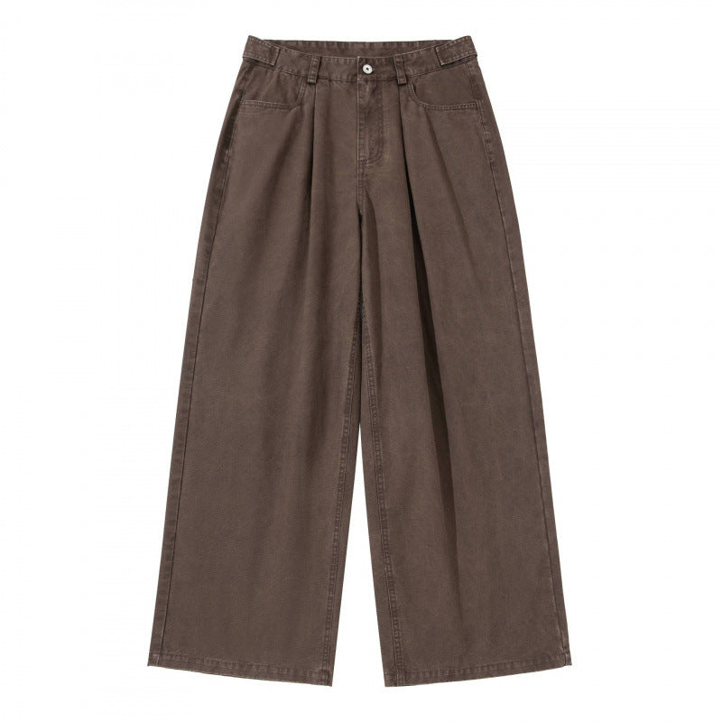 Damen Weite Bundfalten-Hose mit hoher Taille und weitem Bein Echo Archiv