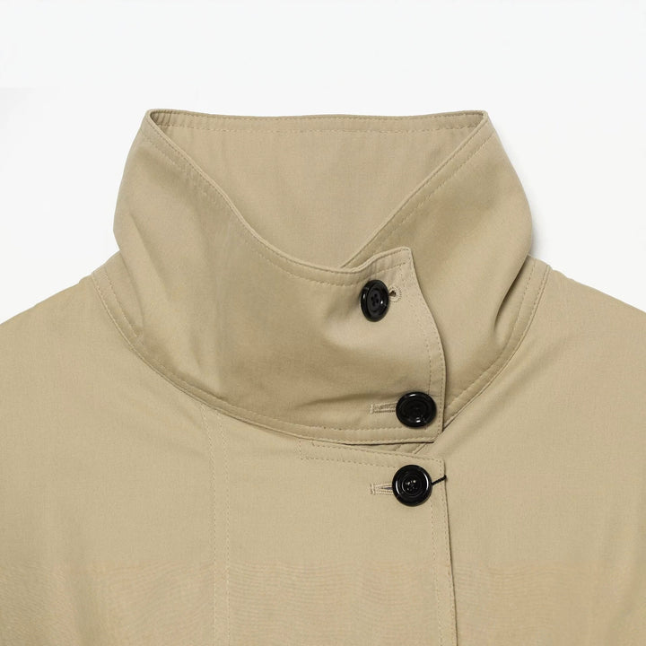 Damen Weites Cropped Cape‑Blouson mit hohem Stehkragen und Knopfleiste Echo Archiv