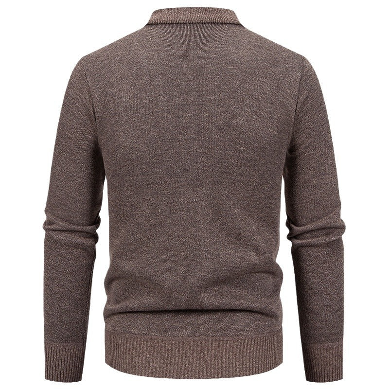 Herren stilvolle Strickjacke mit modernem Karomuster und praktischen Taschen Echoarchiv