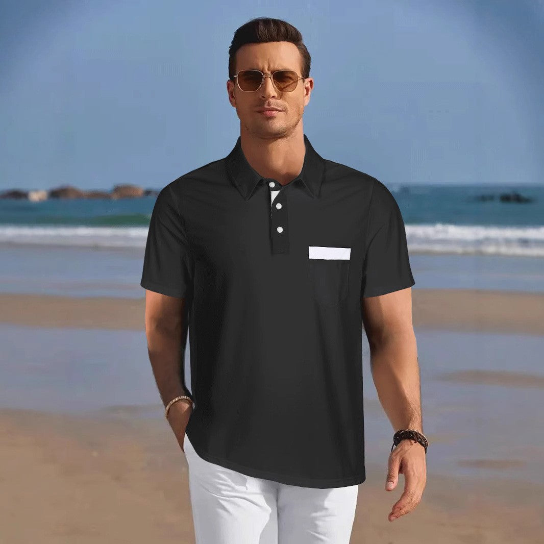 Herren Polohemd mit kontrastierendem Taschenakzent Echoarchiv
