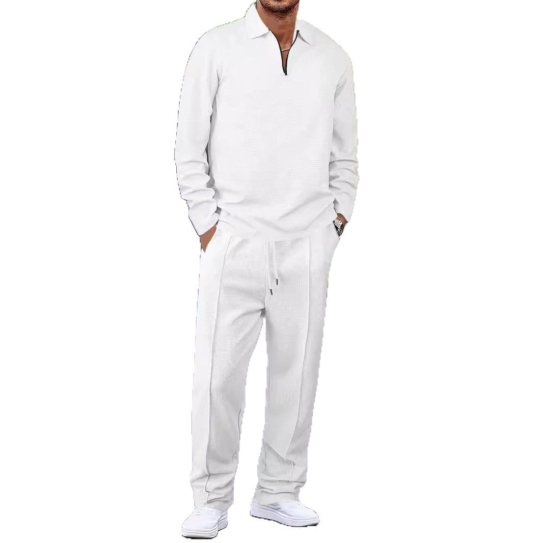 Herren Sportliches Kapuzenoberteil und Stretchhose Set mit atmungsaktivem Strukturmaterial Echoarchiv