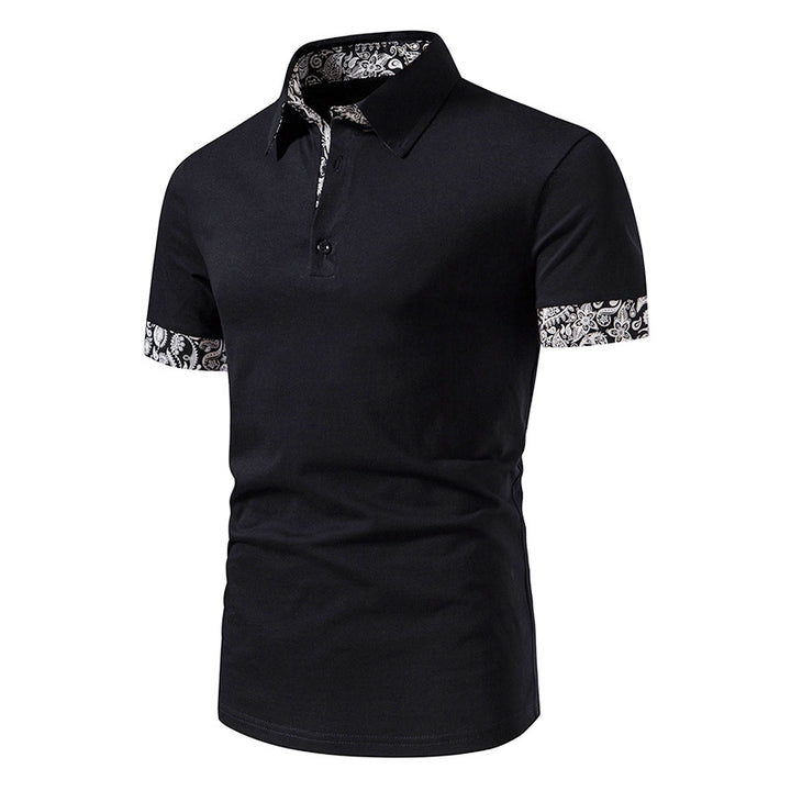 Herren Poloshirt mit modernem Paisleymuster und sportlichem Schnitt Echoarchiv