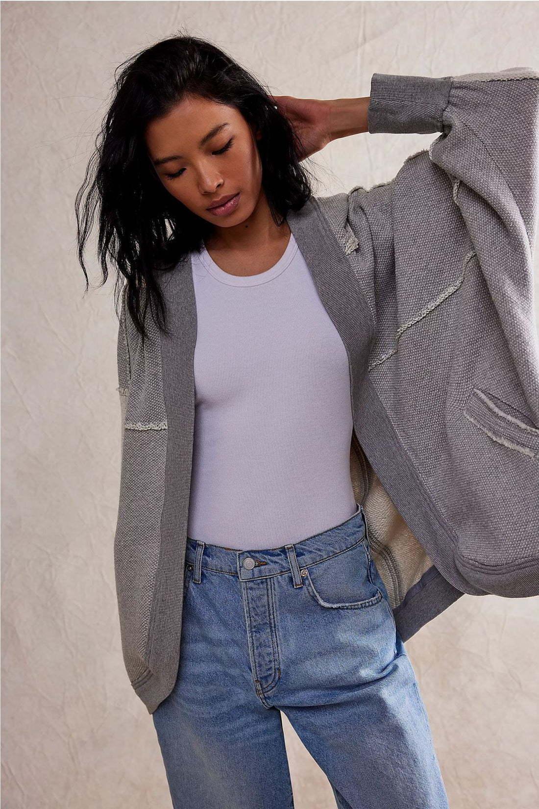 Damen Lässige Oversize Sweatjacke – Célinea