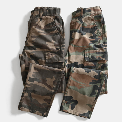 Herren Cargohose im Military-Look mit Mehrfachtaschen und geradem Schnitt Echoarchiv