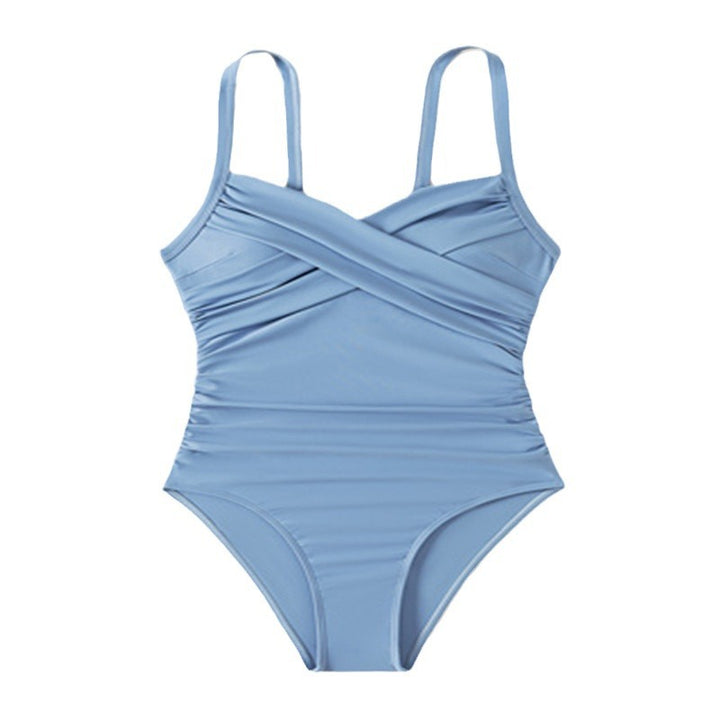 Damen Eleganter Wickelbadeanzug mit raffinierten Raffungselementen Echo Archiv