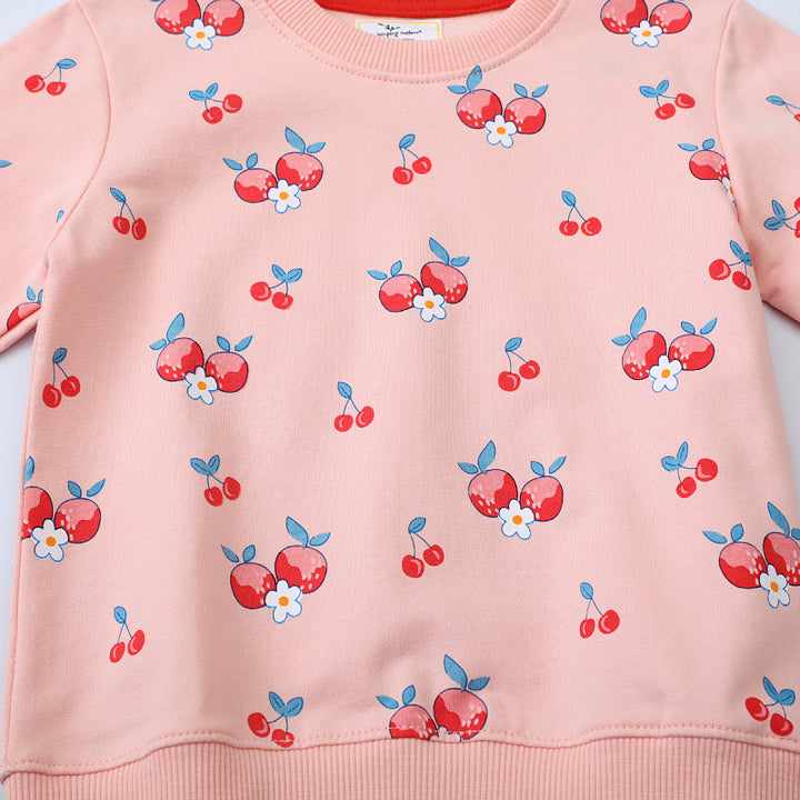 Mädchen Sweatshirt mit fröhlichem Kirsch-Design Echo Archiv
