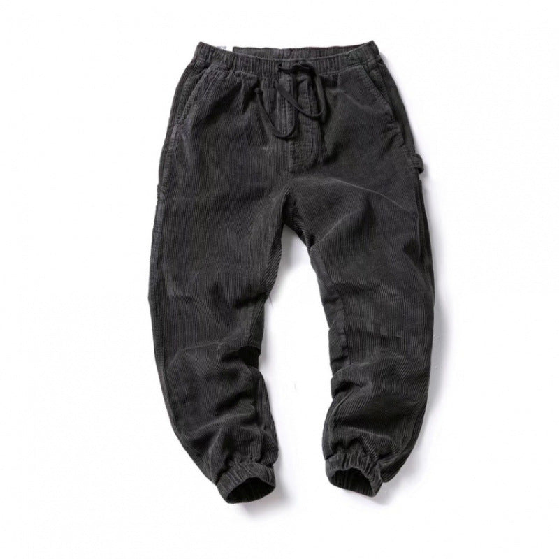 Herren lässige Cord-Hose mit verstellbarem Bund und praktischen Seitentaschen Echoarchiv