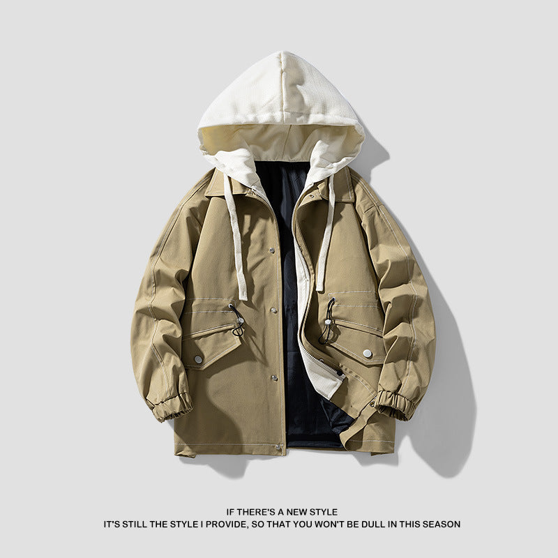 Herren Utility-Fieldjacke mit Kontrastkapuze, verstellbarem Saum und großen Pattentaschen Echo Archiv