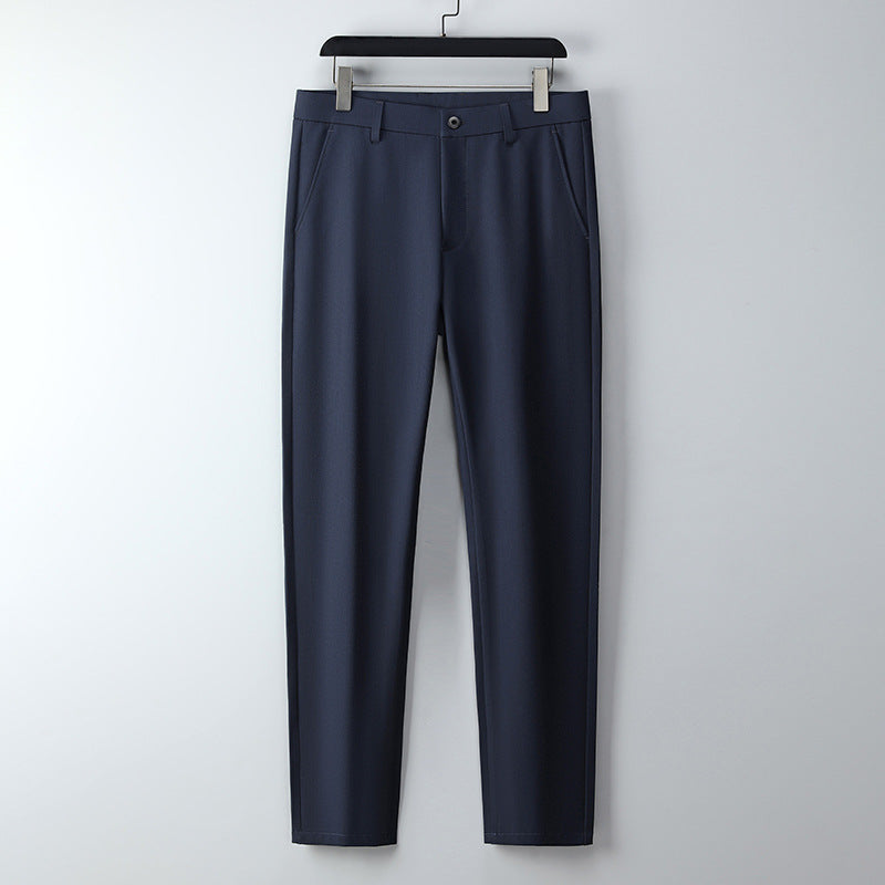 Herren Schmal geschnittene Anzughose aus Stretchtwill mit geradem Bein Echo Archiv