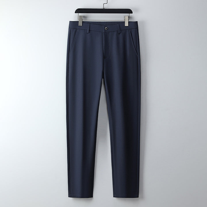 Herren Schmal geschnittene Anzughose aus Stretchtwill mit geradem Bein Echo Archiv