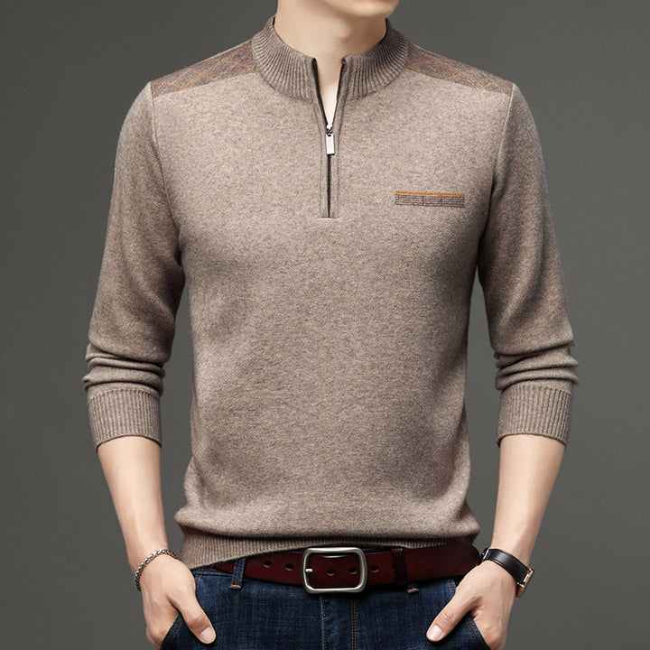 Herren eleganter Halbzip Pullover Echoarchiv
