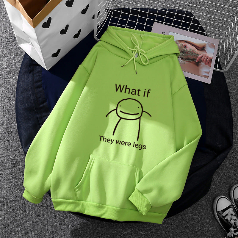 Damen Kapuzenpullover mit minimalistischer Grafik, lockerer Oversize-Passform und Kängurutasche – Auréline
