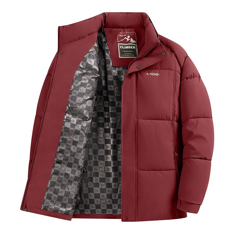 Herren Wattierte Winter-Steppjacke mit Stehkragen, Thermofutter & verdeckter Reißverschluss Echoarchiv