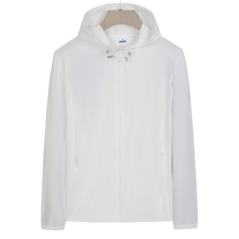 Unisex Leichte wind- und wasserabweisende Kapuzen‑Übergangsjacke mit durchgehendem Reißverschluss, Reißverschlusstaschen & elastischen Bündchen Echoarchiv