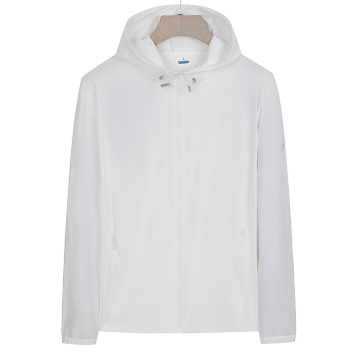 Unisex Leichte wind- und wasserabweisende Kapuzen‑Übergangsjacke mit durchgehendem Reißverschluss, Reißverschlusstaschen & elastischen Bündchen Echoarchiv
