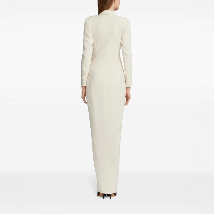Damen Lange Smokingsakko-Kleid mit tailliertem Schnitt und Beinschlitz Echoarchiv