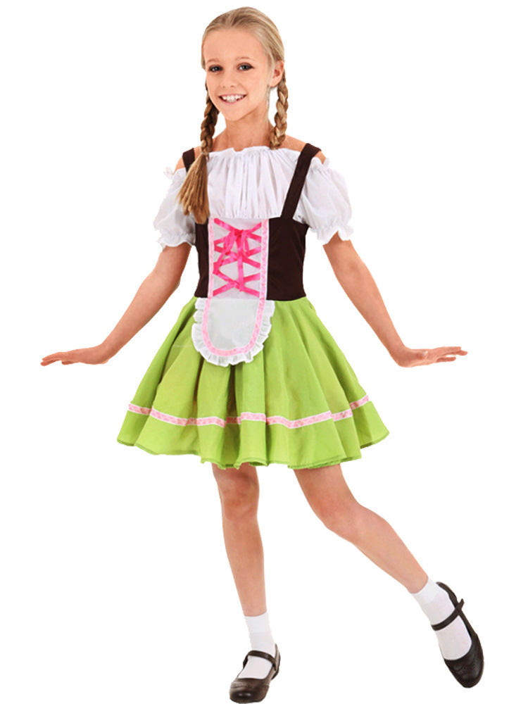 Jungen Trachtenkostüm mit langer Bluse und Hosenträger Echo Archiv