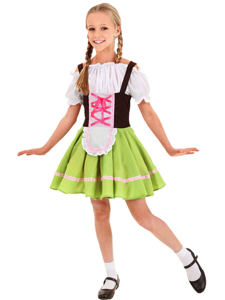 Jungen Trachtenkostüm mit langer Bluse und Hosenträger Echo Archiv