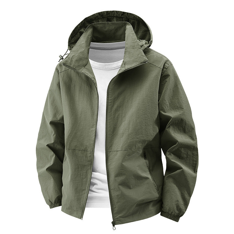 Herren nan packbare winddichte Softshell-Kapuzenjacke mit verstellbarer Kapuze Echo Archiv