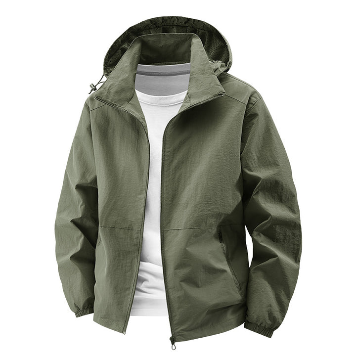 Herren nan packbare winddichte Softshell-Kapuzenjacke mit verstellbarer Kapuze Echo Archiv