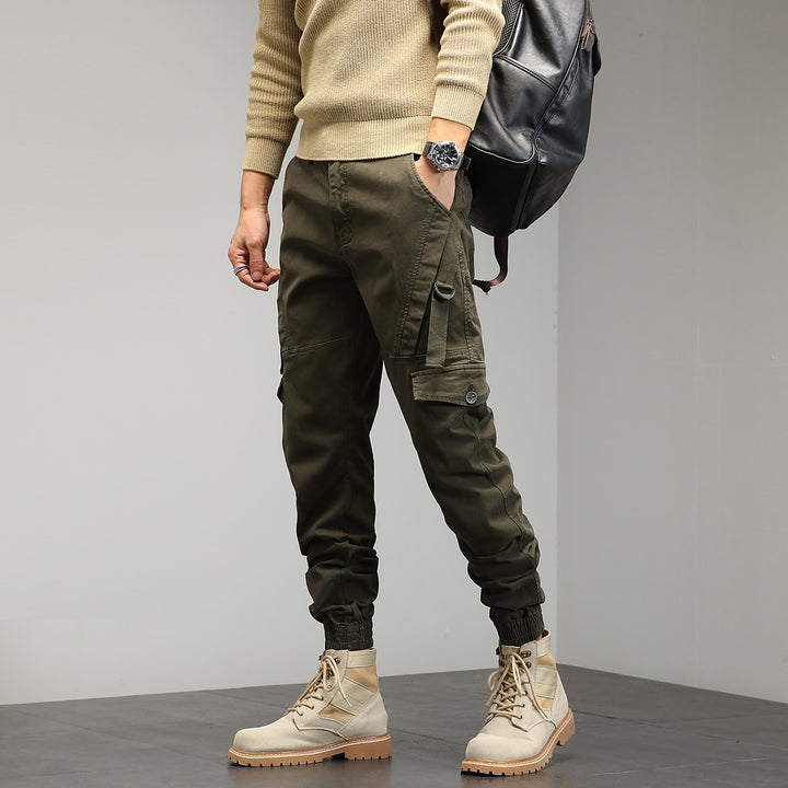 Herren Tapered Cargo‑Jogger mit D‑Ring, Kniepaneelen und elastischen Bündchen Echo Archiv