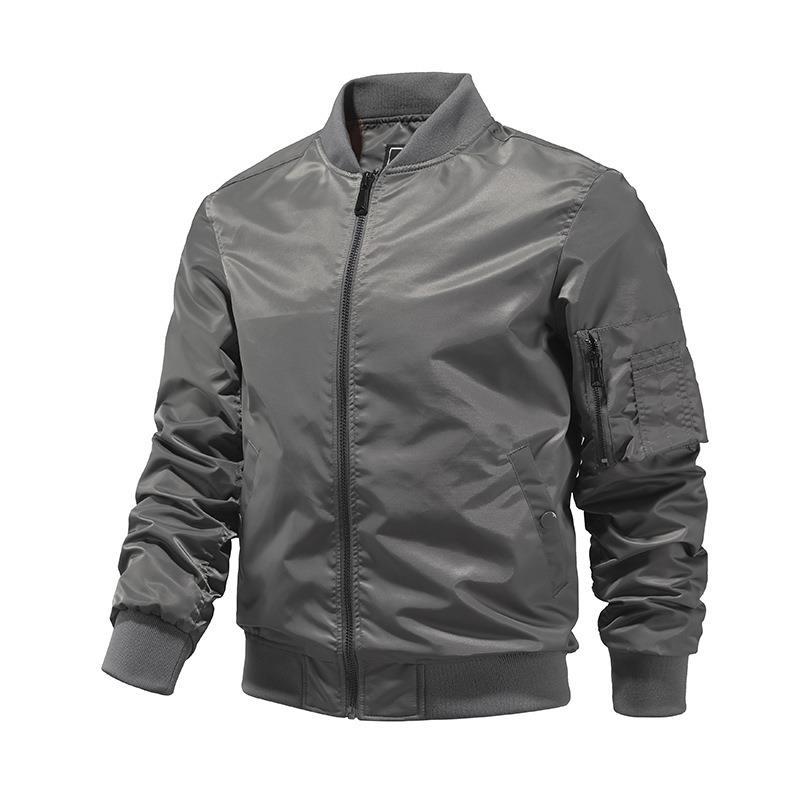 Herren Windabweisende Nylon-Bomberjacke mit Reißverschluss-Ärmeltasche und gerippten Bündchen Echo Archiv