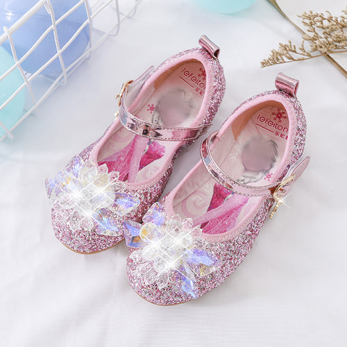 Mädchen Glitzernde Ballerina-Sandalen mit Blumenapplikationen Echo Archiv