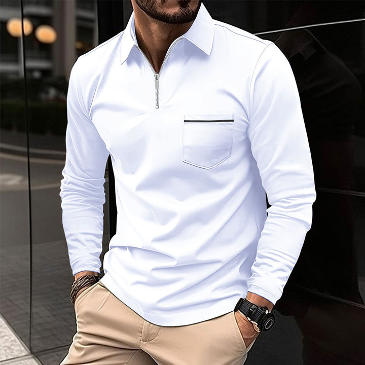 Herren Langarmshirt mit stylishen Reißverschluss-Details Echoarchiv