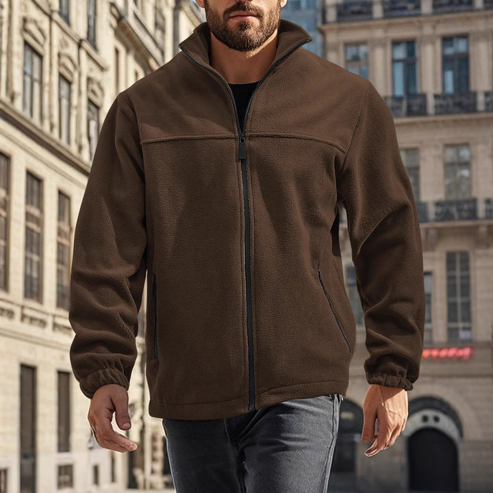 Herren Fleecejacke mit hohem Kragen Echoarchiv