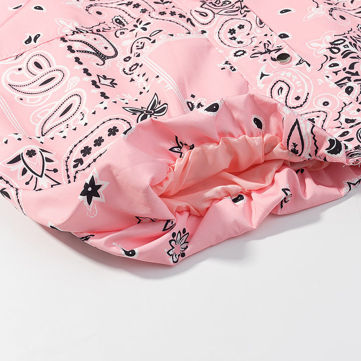 Damen Kapuzen-Blouson mit Bandana-Print und elastischem Saum Echo Archiv
