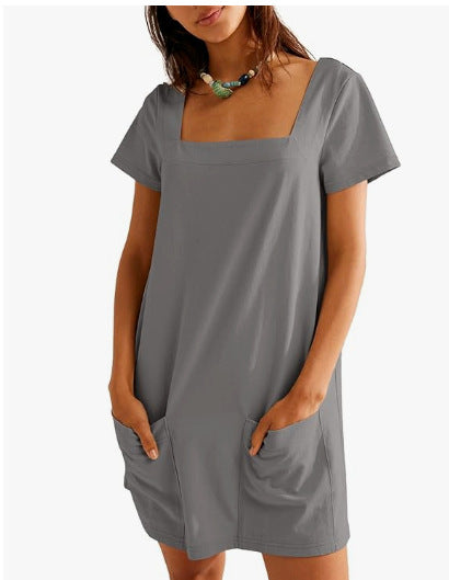 Damen Bequemes Freizeitkleid mit Taschen Echo Archiv
