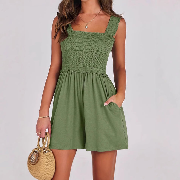 Damen verführerisches Sommerkleid mit Rüschendetails und praktischen Taschen Echo Archiv