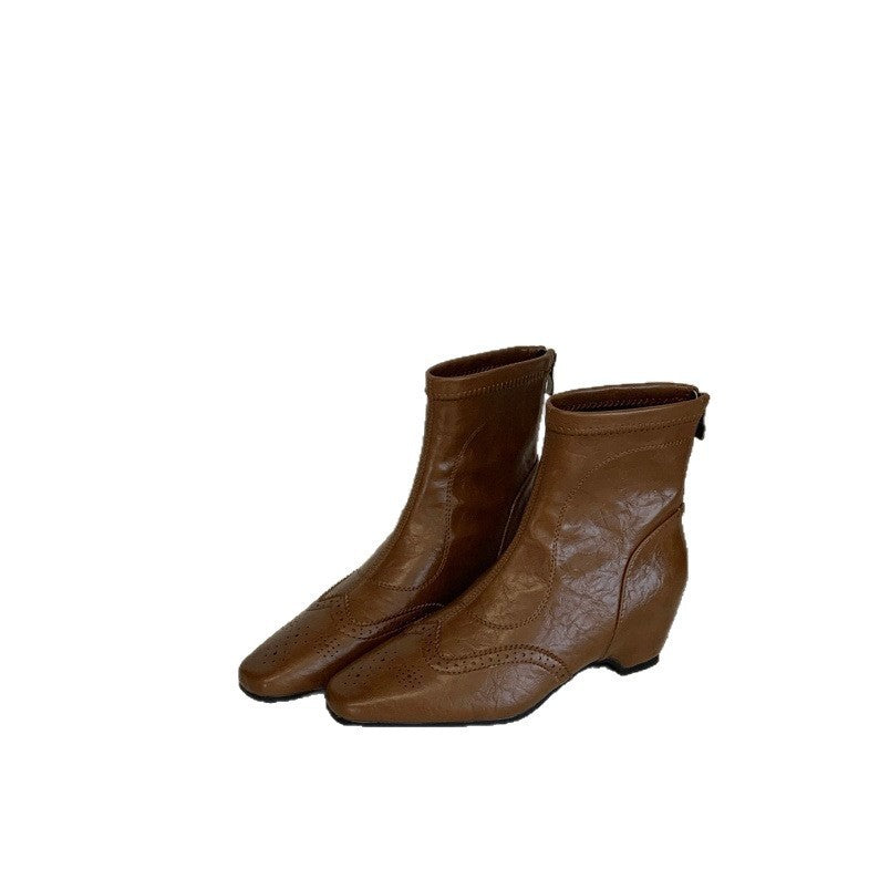 Damen Elegante und bequeme Stiefeletten mit Blockabsatz Echo Archiv