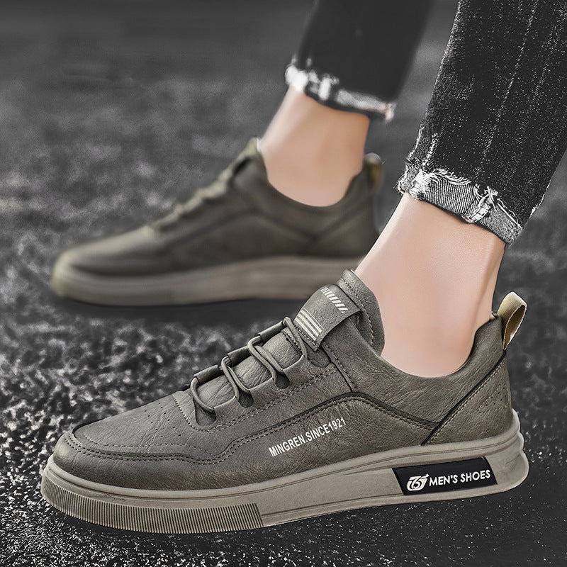 Herren elegante Low-Top Lederoptik City-Sneaker mit verstärkter Zehenkappe und gepolstertem Fersenkragen Echo Archiv