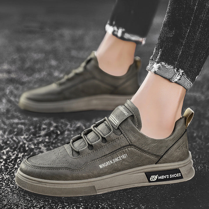Herren elegante Low-Top Lederoptik City-Sneaker mit verstärkter Zehenkappe und gepolstertem Fersenkragen Echo Archiv
