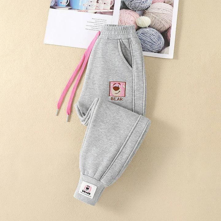 Damen bequeme Sweatpants mit aufgesticktem Motiv und elastischem Bund Echo Archiv