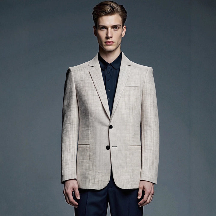 Herren eleganter strukturierten Anzugjacke Echoarchiv