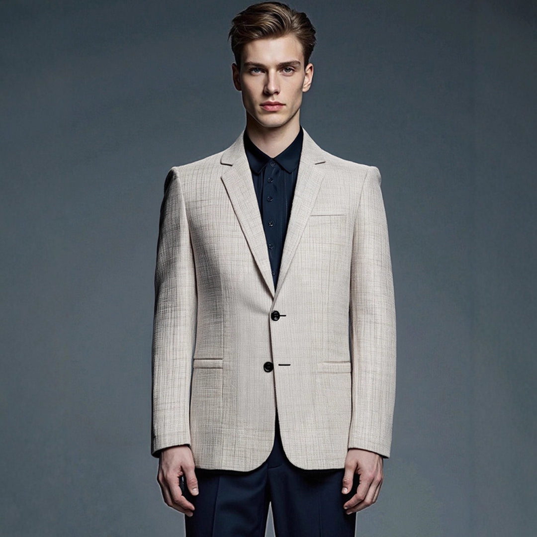 Herren moderner Slim-Fit Blazer mit strukturierter Oberfläche Echoarchiv