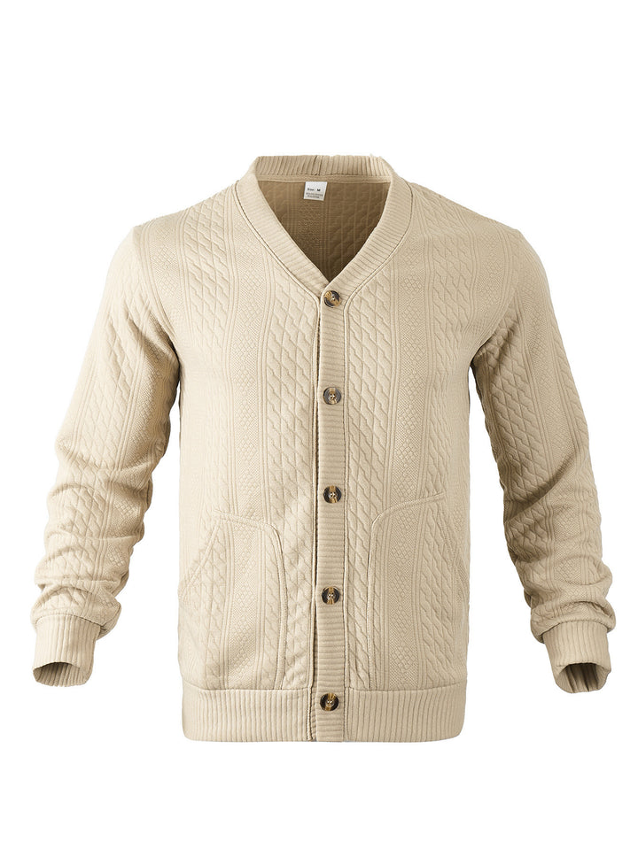 Herren Strickjacke mit modernen Details und praktischen Taschen Echoarchiv