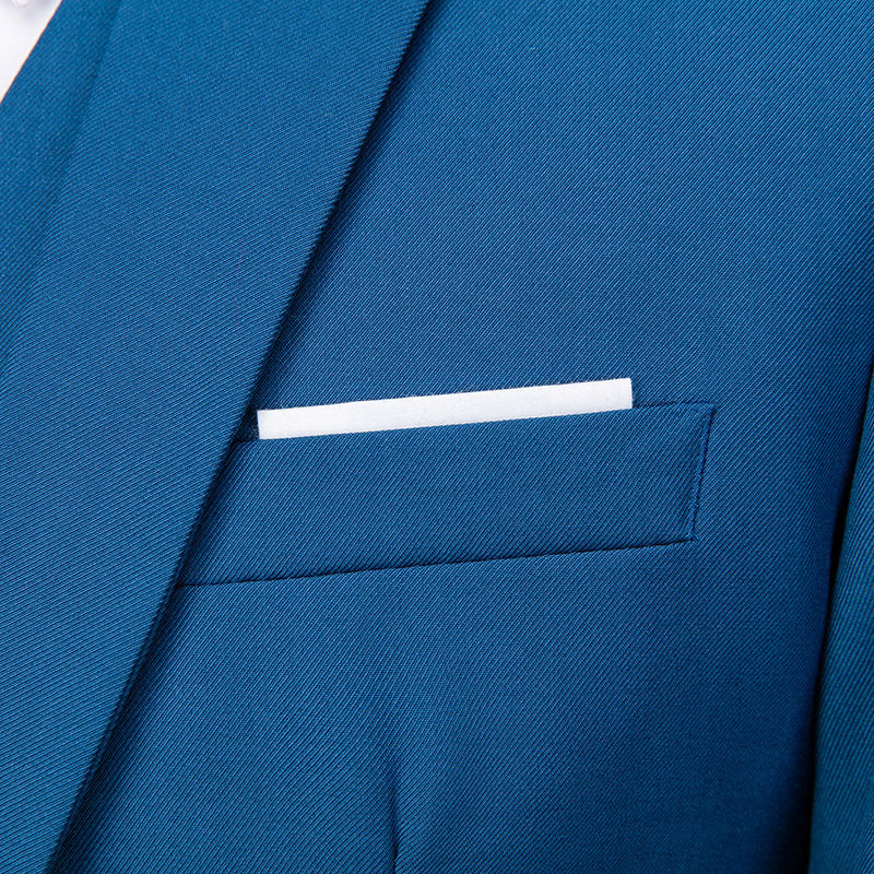 Herren nan Slim-Fit Einreiher-Anzugset mit Ein-Knopf-Sakko, schmaler Anzughose mit Bügelfalte und elastischem Stretchgewebe Echo Archiv