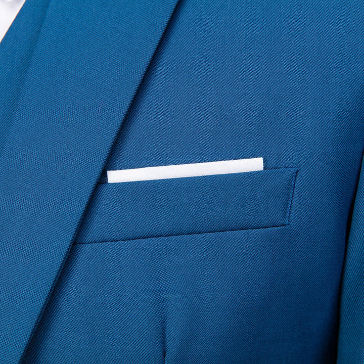 Herren nan Slim-Fit Einreiher-Anzugset mit Ein-Knopf-Sakko, schmaler Anzughose mit Bügelfalte und elastischem Stretchgewebe Echo Archiv
