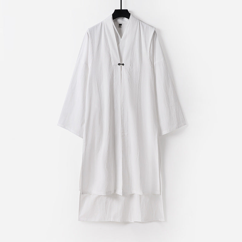 Unisex Langer Oversize-Kimono‑Mantel mit dezentem Knebelverschluss und weiter Silhouette Echoarchiv